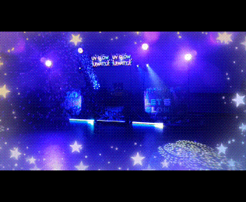 disco setup from our neon party package